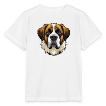 Bernhardiner Hundekopf - Stanley/Stella Kinder T-Shirt MINI CREATOR  - Weiß - Vorne - Maike (125cm)