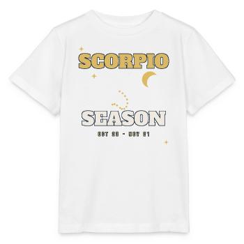 Skorpion-Jahreszeit-Sternbild - Stanley/Stella Kinder T-Shirt MINI CREATOR  - Weiß - Vorne - Maike (125cm)