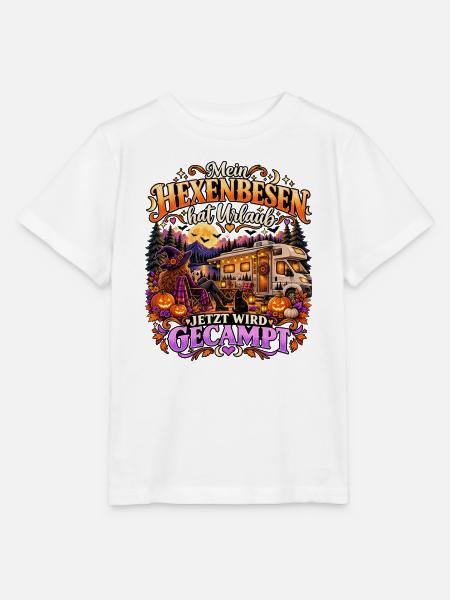Hexenbesen Urlaub Camping im Wald - Stanley/Stella Kinder T-Shirt MINI CREATOR - Weiß