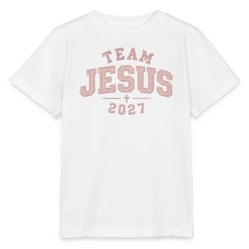 Jesus Patch 2027 - Stanley/Stella Kinder T-Shirt MINI CREATOR  - Weiß - Vorne - Maike (125cm)