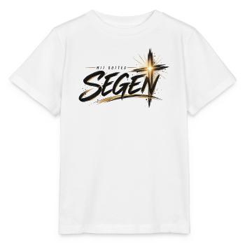 Göttlicher Segen mit Gott - Stanley/Stella Kinder T-Shirt MINI CREATOR  - Weiß - Vorne - Maike (125cm)