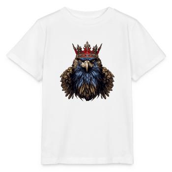 Adler Kopf mit Krone - Stanley/Stella Kinder T-Shirt MINI CREATOR  - Weiß - Vorne - Maike (125cm)
