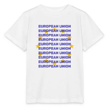 EU Flag European Union - Stanley/Stella Kinder T-Shirt MINI CREATOR  - Weiß - Vorne - Maike (125cm)