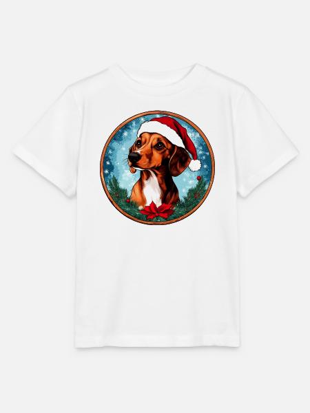 Dackel Weihnachten - Stanley/Stella Kinder T-Shirt MINI CREATOR - Weiß