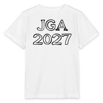 JGA 2027 Schriftzug handgezeichnet - Stanley/Stella Kinder T-Shirt MINI CREATOR  - Weiß - Vorne - Maike (125cm)