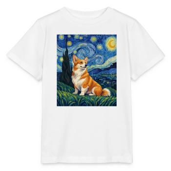 Corgi Sternennacht – lustiger walisischer Corgi-Hundeliebhaber - Stanley/Stella Kinder T-Shirt MINI CREATOR  - Weiß - Vorne - Maike (125cm)