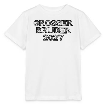 Großer Bruder 2027 Schriftzug handgezeichnet - Stanley/Stella Kinder T-Shirt MINI CREATOR  - Weiß - Vorne - Maike (125cm)