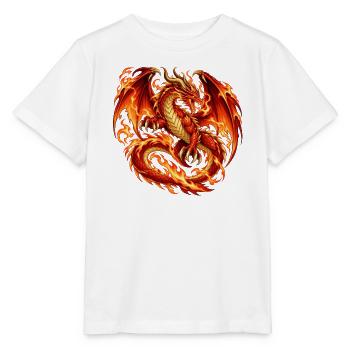 Inferno-Feuerdrache - Stanley/Stella Kinder T-Shirt MINI CREATOR  - Weiß - Vorne - Maike (125cm)