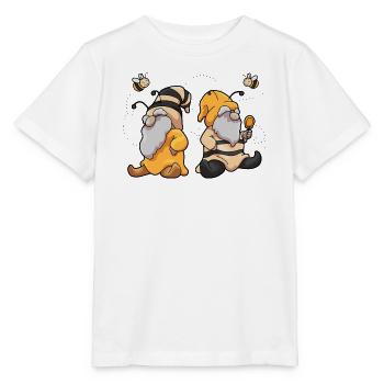 Bienen Humor Bee Happy - Stanley/Stella Kinder T-Shirt MINI CREATOR  - Weiß - Vorne - Maike (125cm)