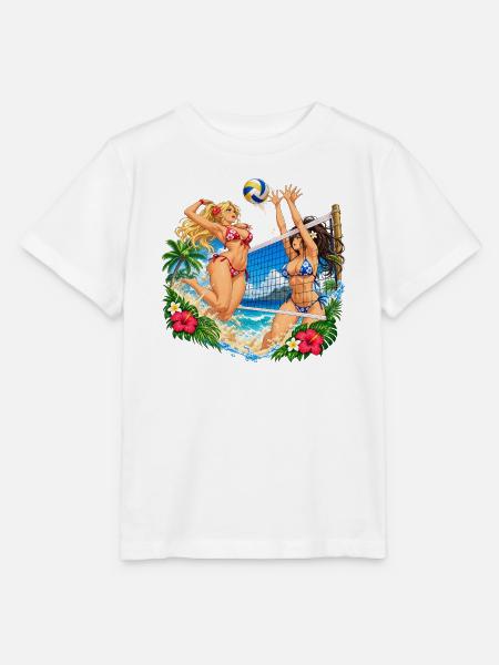 Tropischer Beachvolleyball-Kampf - Stanley/Stella Kinder T-Shirt MINI CREATOR - Weiß