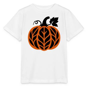 Kuerbis Herbstlaub Icon - Stanley/Stella Kinder T-Shirt MINI CREATOR  - Weiß - Vorne - Maike (125cm)