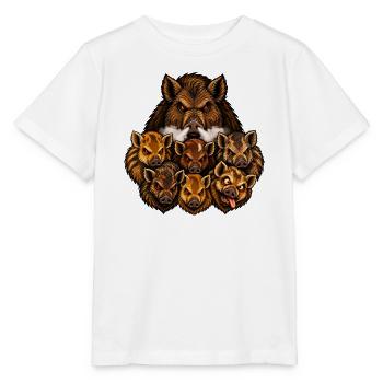 Säen und Ferkel - Stanley/Stella Kinder T-Shirt MINI CREATOR  - Weiß - Vorne - Maike (125cm)