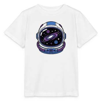 Astronaut Helm Galaxie Visier Weltraum Vektor Shir - Stanley/Stella Kinder T-Shirt MINI CREATOR  - Weiß - Vorne - Maike (125cm)