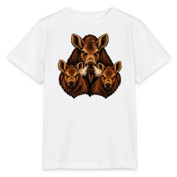 Elch, Kuh und Kälber - Stanley/Stella Kinder T-Shirt MINI CREATOR  - Weiß - Vorne - Maike (125cm)