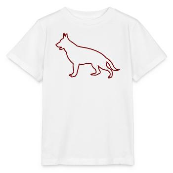 Hund Silhouette - Stanley/Stella Kinder T-Shirt MINI CREATOR  - Weiß - Vorne - Maike (125cm)