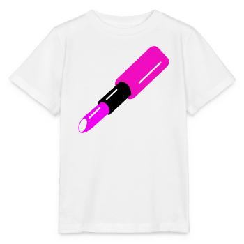 Lippenstift Design - Stanley/Stella Kinder T-Shirt MINI CREATOR  - Weiß - Vorne - Maike (125cm)