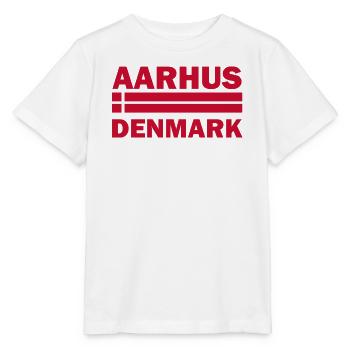 Aarhus Dänemark Stadtflagge - Stanley/Stella Kinder T-Shirt MINI CREATOR  - Weiß - Vorne - Maike (125cm)