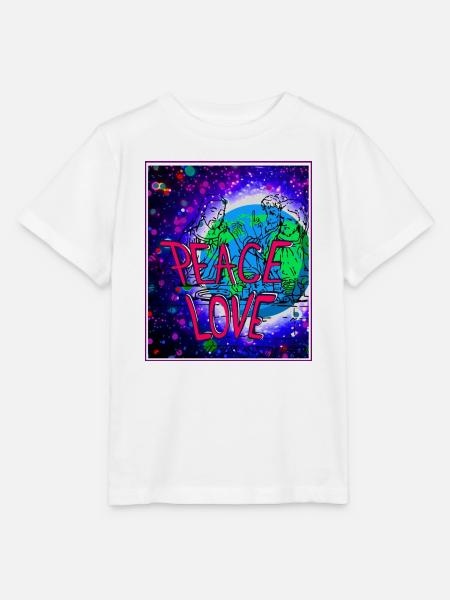 Psychedelischer Frieden und Liebe - Stanley/Stella Kinder T-Shirt MINI CREATOR - Weiß