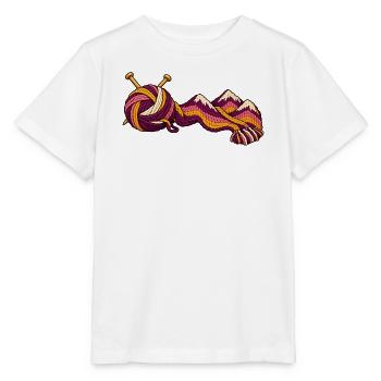 Garn wird zum Bergschal - Stanley/Stella Kinder T-Shirt MINI CREATOR  - Weiß - Vorne - Maike (125cm)