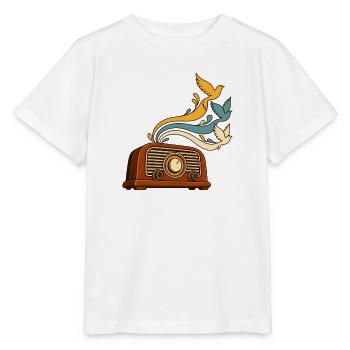Radiowellen werden zu Vögeln - Stanley/Stella Kinder T-Shirt MINI CREATOR  - Weiß - Vorne - Maike (125cm)