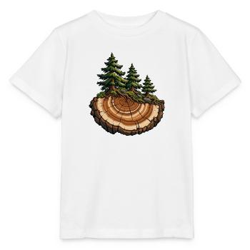 Baumringe werden zum Wald - Stanley/Stella Kinder T-Shirt MINI CREATOR  - Weiß - Vorne - Maike (125cm)