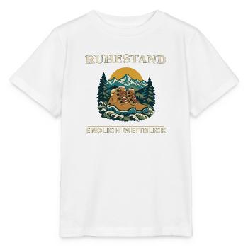 Ruhestand Bergpfad Blick - Stanley/Stella Kinder T-Shirt MINI CREATOR  - Weiß - Vorne - Maike (125cm)