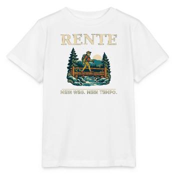 Rente Wandern: Mein Weg Mein Tempo - Stanley/Stella Kinder T-Shirt MINI CREATOR  - Weiß - Vorne - Maike (125cm)