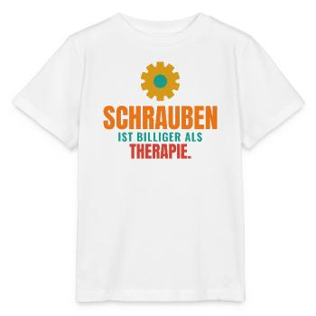 Schrauben ist billiger als Therapie - Stanley/Stella Kinder T-Shirt MINI CREATOR  - Weiß - Vorne - Maike (125cm)
