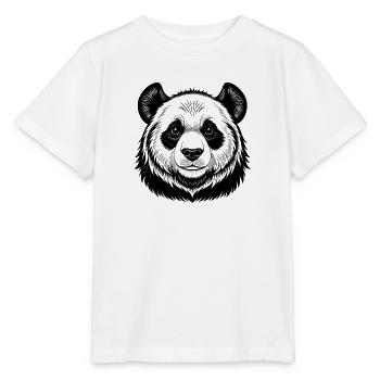 Pandakopf - Stanley/Stella Kinder T-Shirt MINI CREATOR  - Weiß - Vorne - Maike (125cm)
