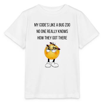 Mein Code ist wie ein Insektenzoo - Stanley/Stella Kinder T-Shirt MINI CREATOR  - Weiß - Vorne - Maike (125cm)
