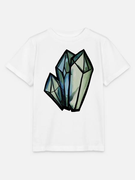 Kristallgeometrisches Aquarell - Stanley/Stella Kinder T-Shirt MINI CREATOR - Weiß
