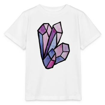 Mosaik aus Buntglas-Edelsteinherzen - Stanley/Stella Kinder T-Shirt MINI CREATOR  - Weiß - Vorne - Maike (125cm)