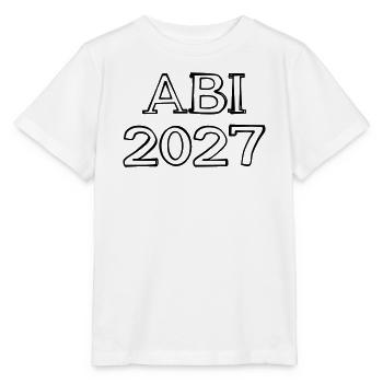 Abi 2027 Schriftzug handgezeichnet - Stanley/Stella Kinder T-Shirt MINI CREATOR  - Weiß - Vorne - Maike (125cm)