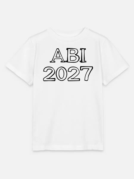 Abi 2027 Schriftzug handgezeichnet - Stanley/Stella Kinder T-Shirt MINI CREATOR  - Weiß