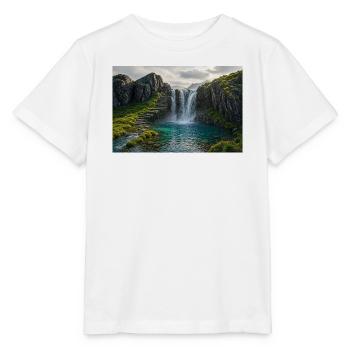 Wasserfallpfad - Stanley/Stella Kinder T-Shirt MINI CREATOR  - Weiß - Vorne - Maike (125cm)