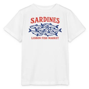 Vintage Lissabonner Fischmarkt Sardinen Portugal - Stanley/Stella Kinder T-Shirt MINI CREATOR  - Weiß - Vorne - Maike (125cm)