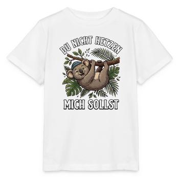 Koala Spruch Du nicht hetzen mich sollst  - Stanley/Stella Kinder T-Shirt MINI CREATOR  - Weiß - Vorne - Maike (125cm)