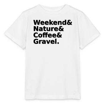 Weekend Nature Coffee Gravel - Stanley/Stella Kinder T-Shirt MINI CREATOR  - Weiß - Vorne - Maike (125cm)