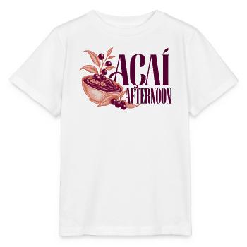Acai Afternoon Botanischer Aufnäher mit Acai Bowl - Stanley/Stella Kinder T-Shirt MINI CREATOR  - Weiß - Vorne - Maike (125cm)