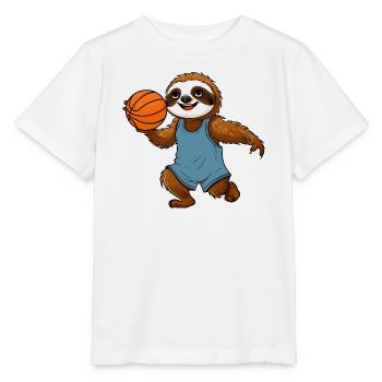 Faultiere Basketball - Stanley/Stella Kinder T-Shirt MINI CREATOR  - Weiß - Vorne - Maike (125cm)