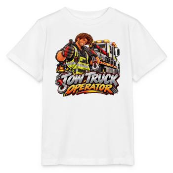 Cartoon-Schleppfahrer - Stanley/Stella Kinder T-Shirt MINI CREATOR  - Weiß - Vorne - Maike (125cm)