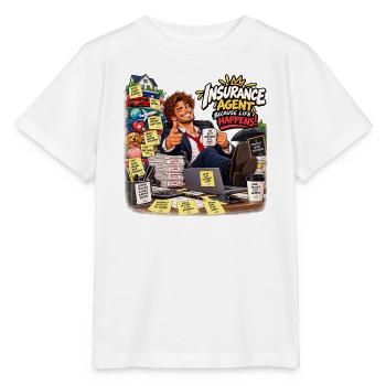 Versicherungsvertreter: Das Leben passiert - Stanley/Stella Kinder T-Shirt MINI CREATOR  - Weiß - Vorne - Maike (125cm)