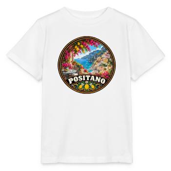 Positano Italien Mittelmeer Küste Urlaub - Stanley/Stella Kinder T-Shirt MINI CREATOR  - Weiß - Vorne - Maike (125cm)