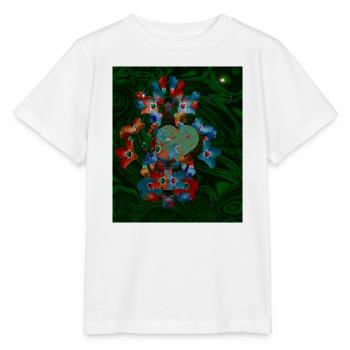 Märchenhaftes Design mit Herz und Blüten  - Stanley/Stella Kinder T-Shirt MINI CREATOR  - Weiß - Vorne - Maike (125cm)