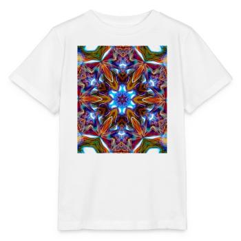 Bunter kaleidoskopische Mandala - Stanley/Stella Kinder T-Shirt MINI CREATOR  - Weiß - Vorne - Maike (125cm)