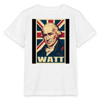 James Watt UK Pop Art - Stanley/Stella Kinder T-Shirt MINI CREATOR  - Weiß - Vorne - Maike (125cm)