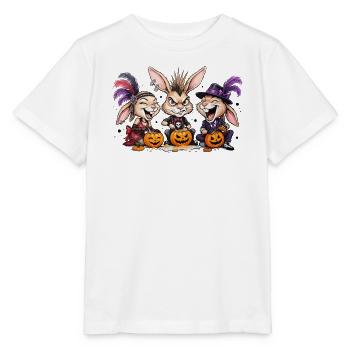 Häschen Halloween Kürbis Schnitzen - Stanley/Stella Kinder T-Shirt MINI CREATOR  - Weiß - Vorne - Maike (125cm)