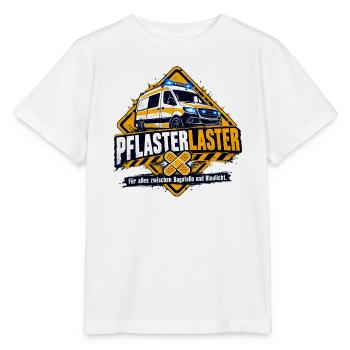 Pflaster Laster Blaulicht Humor - Stanley/Stella Kinder T-Shirt MINI CREATOR  - Weiß - Vorne - Maike (125cm)
