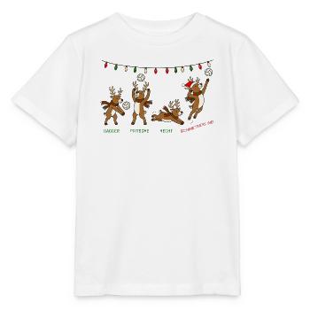 Volleyball Weihnachten Rentiere Lustiges Geschenk - Stanley/Stella Kinder T-Shirt MINI CREATOR  - Weiß - Vorne - Maike (125cm)