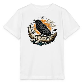 Rabenmond und Flammender Mond - Stanley/Stella Kinder T-Shirt MINI CREATOR  - Weiß - Vorne - Maike (125cm)